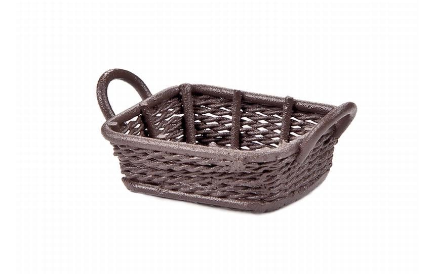 HobbyFun Mini-Utensilien-Körbchen, Metall, Braun, 3 cm, 1 Stk