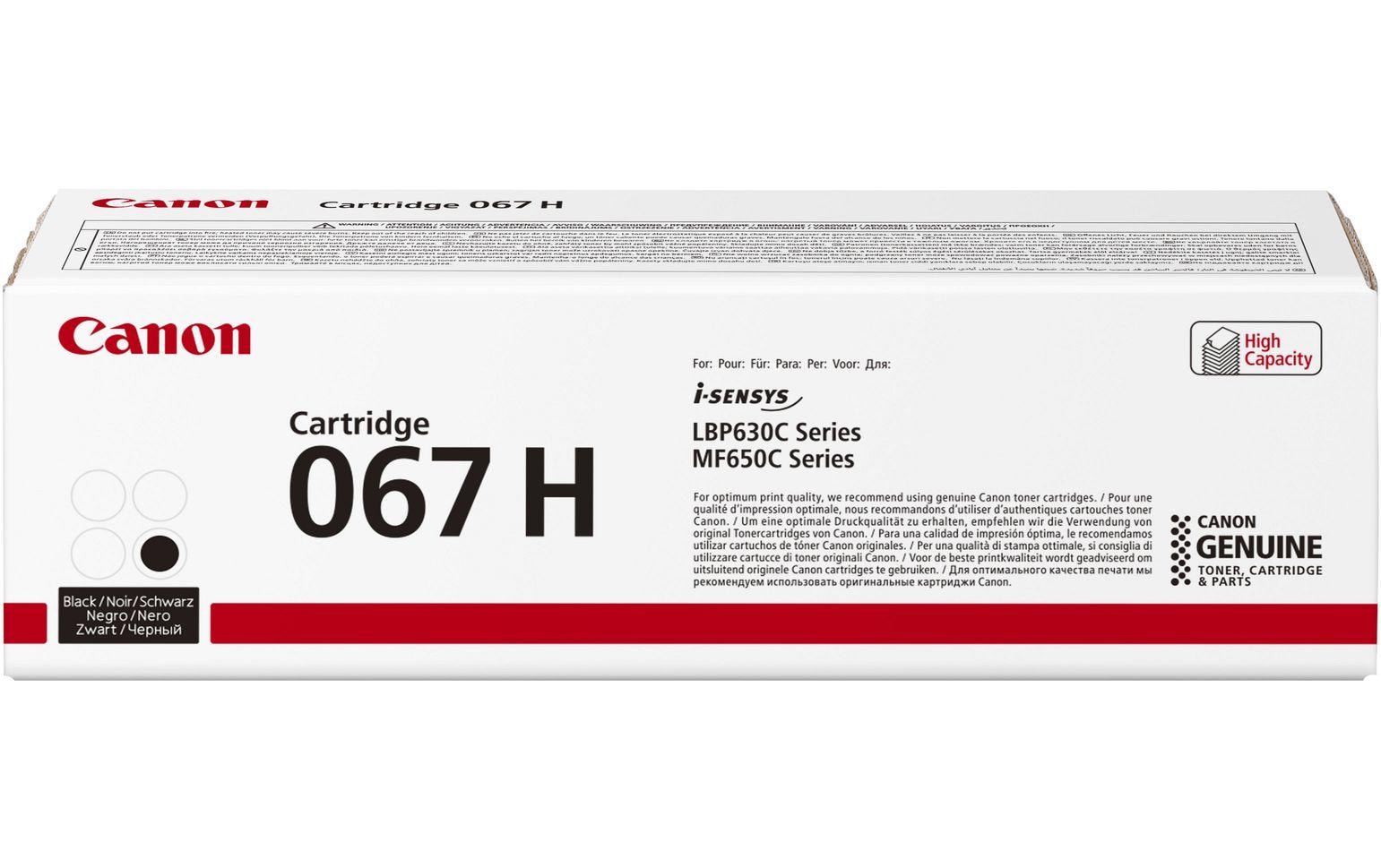 Canon Toner 067H – Schwarz, 3130 Seiten – für Farb-Laserdrucker/Multifunktionsgeräte