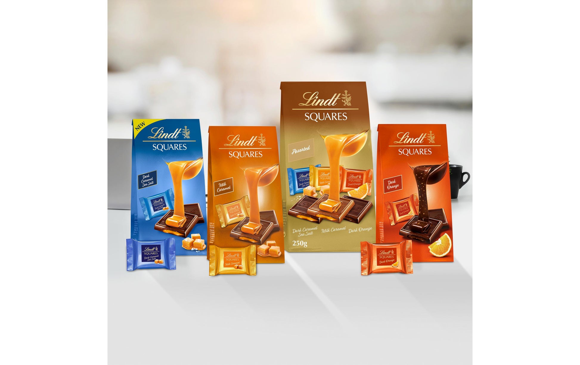 Lindt SQUARES Pralinés – Sortiert – 250 g