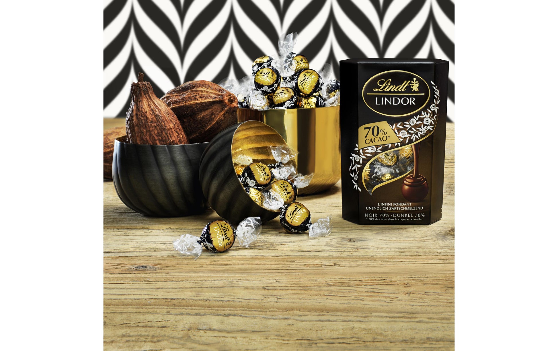 Lindt LINDOR Kugeln Cornet – Dunkel, 70% Kakao, 200 g