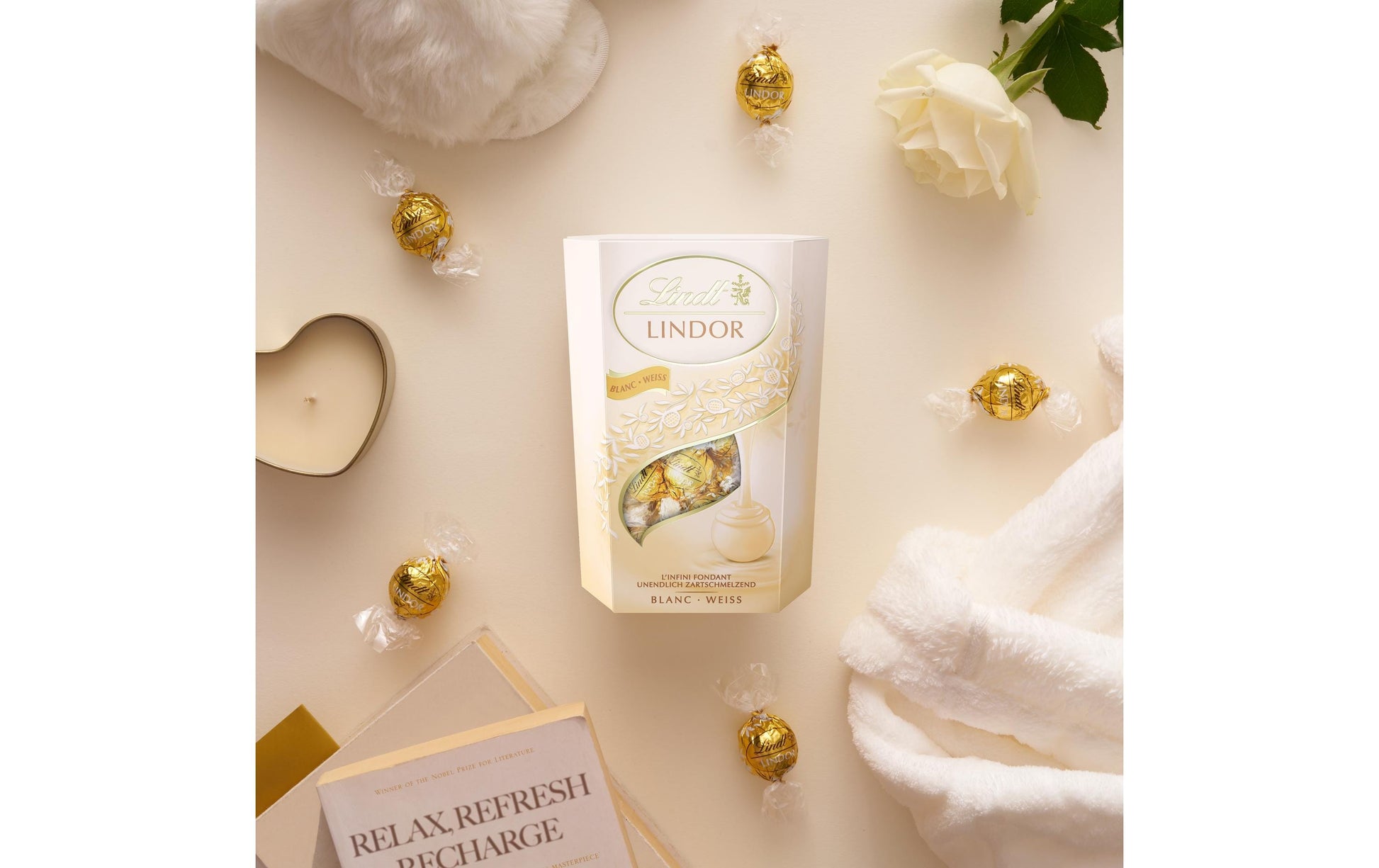 Lindt LINDOR Kugeln – weisse Schokolade – 200 g