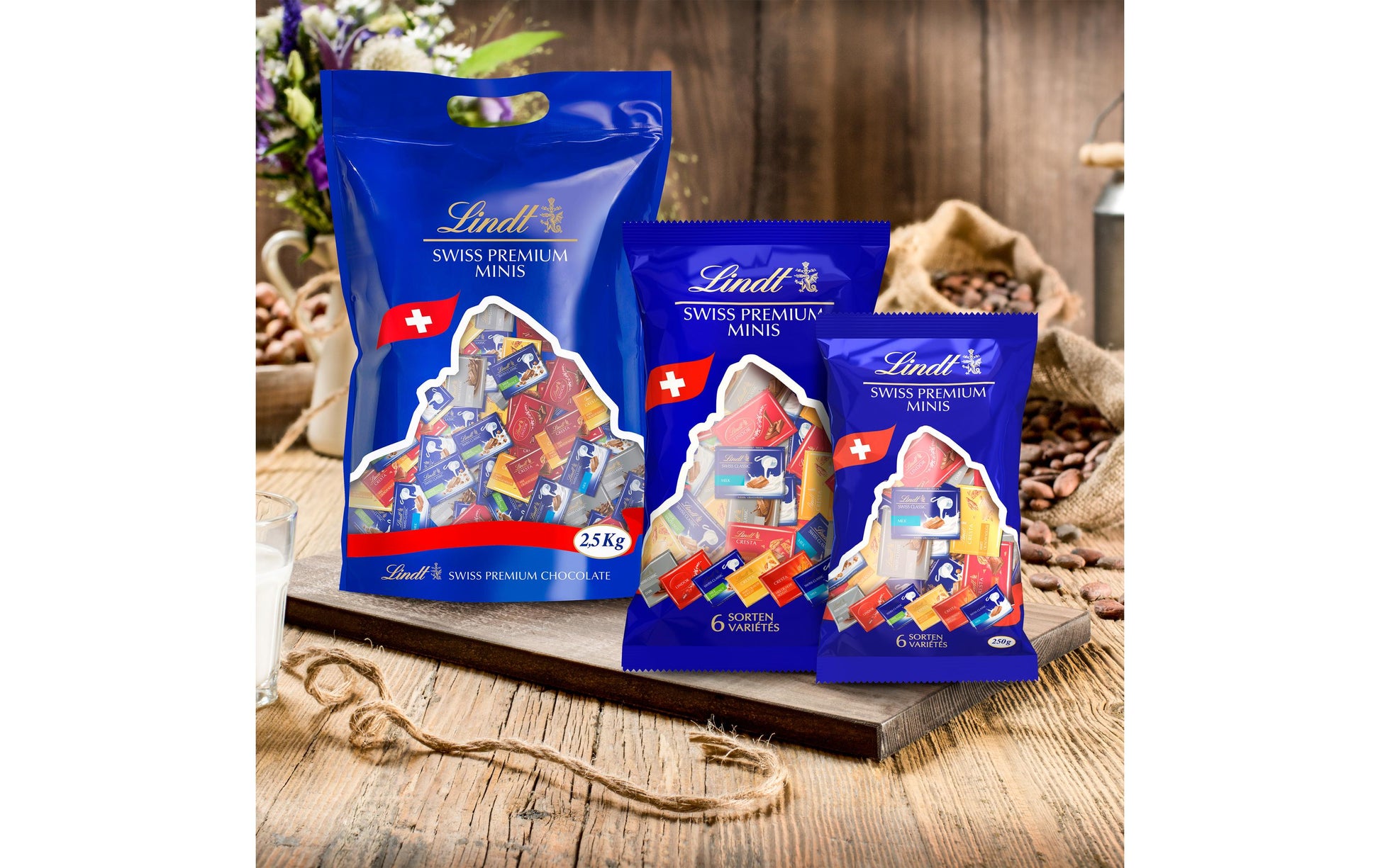 Lindt Napolitains – sortiert, 150 Stück (1 kg)