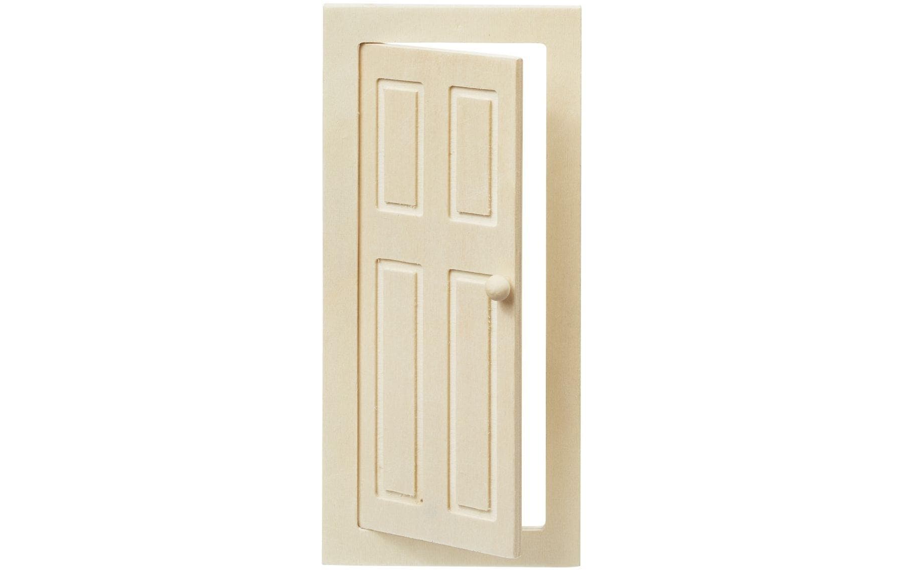 HobbyFun Holzrohling Tür, 1 Stk, 8 × 0,6 × 17,7 cm