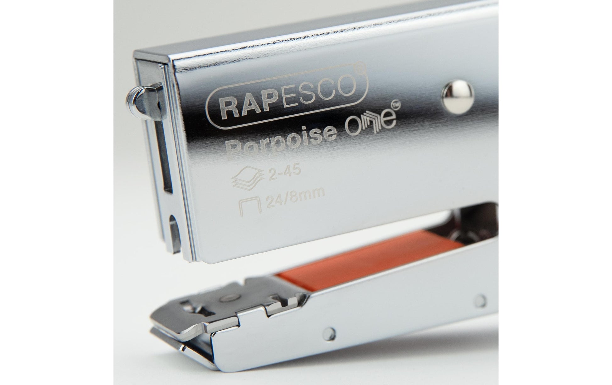 Rapesco Porpoise ONE Heftzange – 45 Blatt, für 24/8, chrom