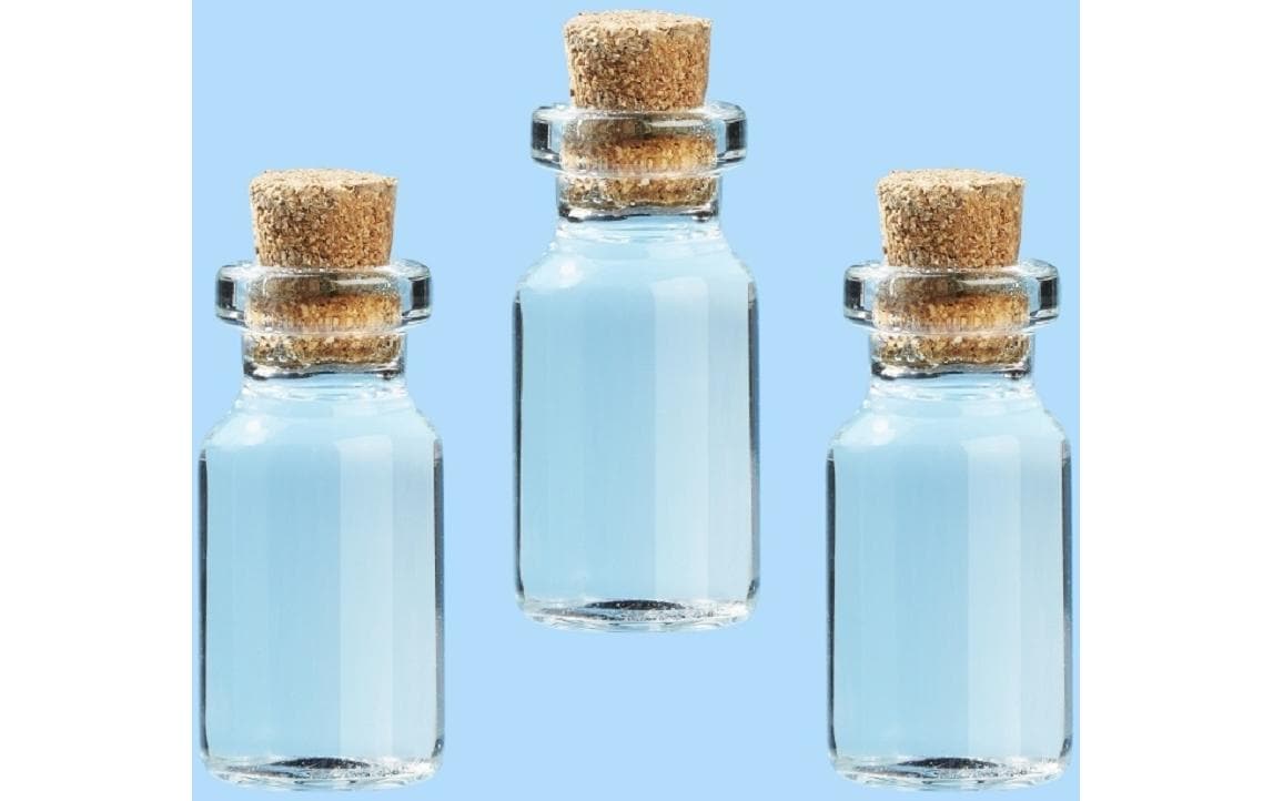 HobbyFun Glasröhrchen mit Kork, Ø 10 mm × 30 mm, Set à 8, transparent