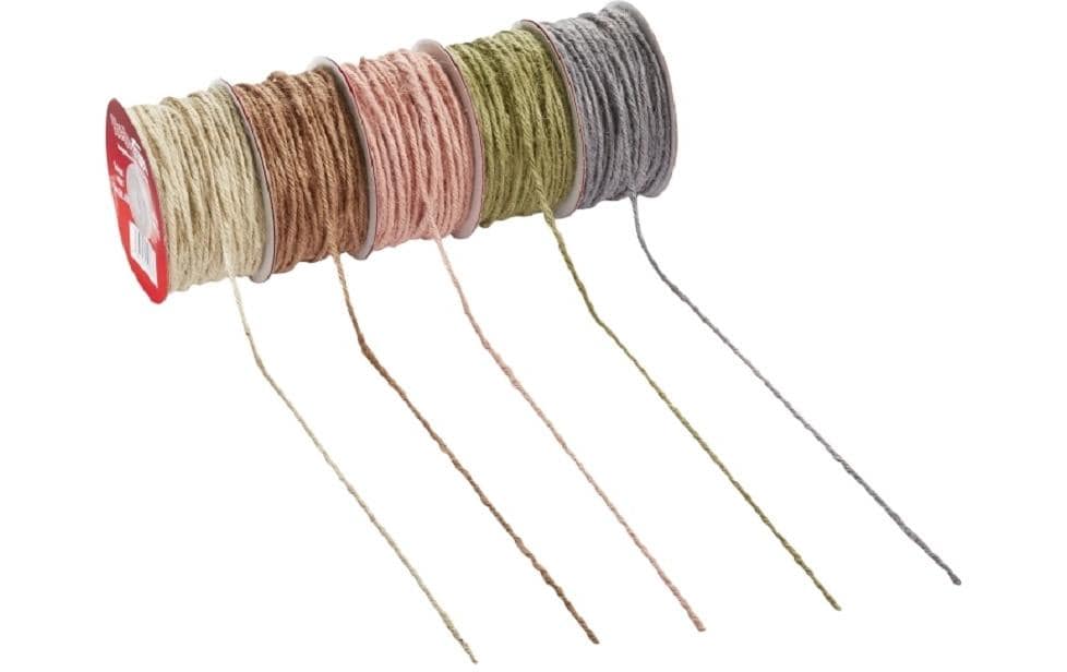HobbyFun Jutekordel, Grau Ø 2 mm × 50 m