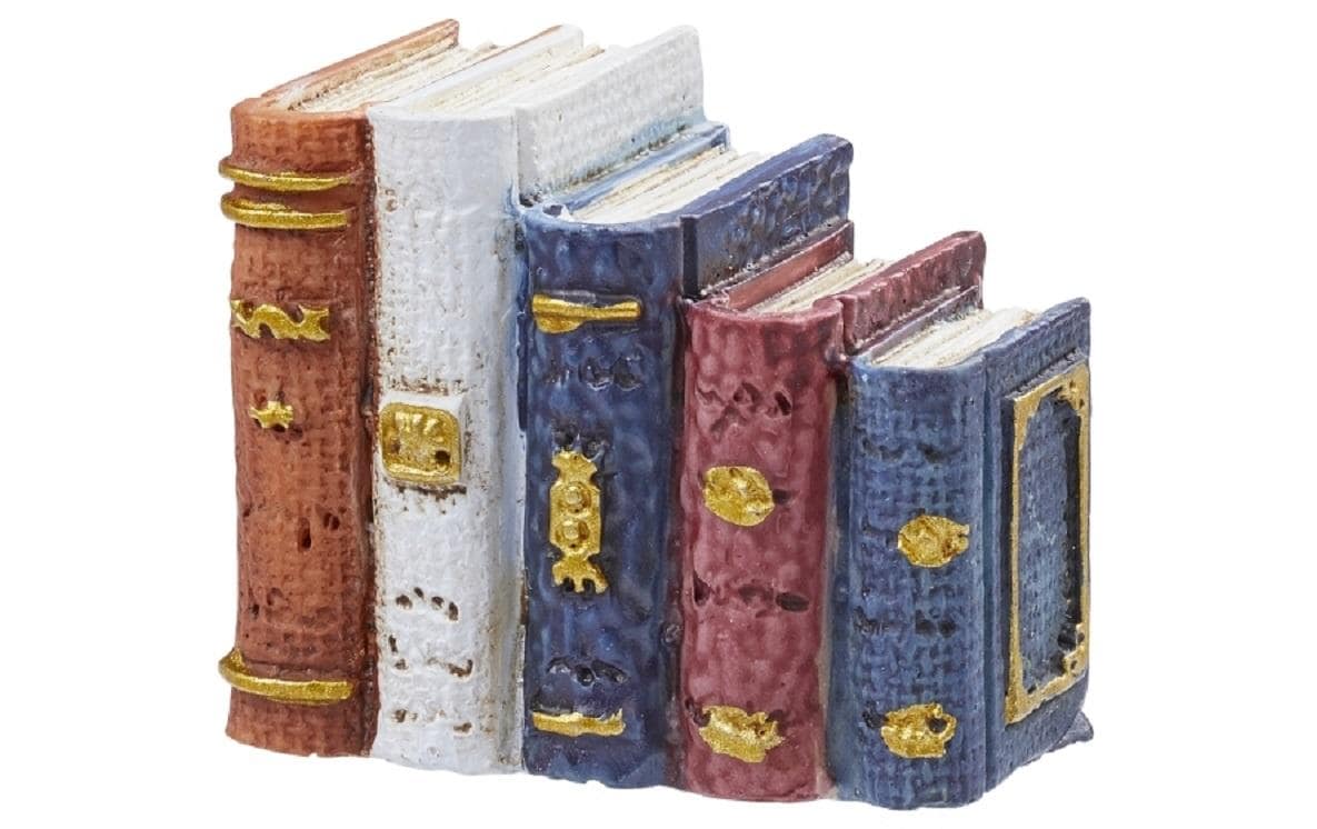HobbyFun Bastelmaterial, Buchmotiv, Polyresin, Mehrfarbig, 4 cm