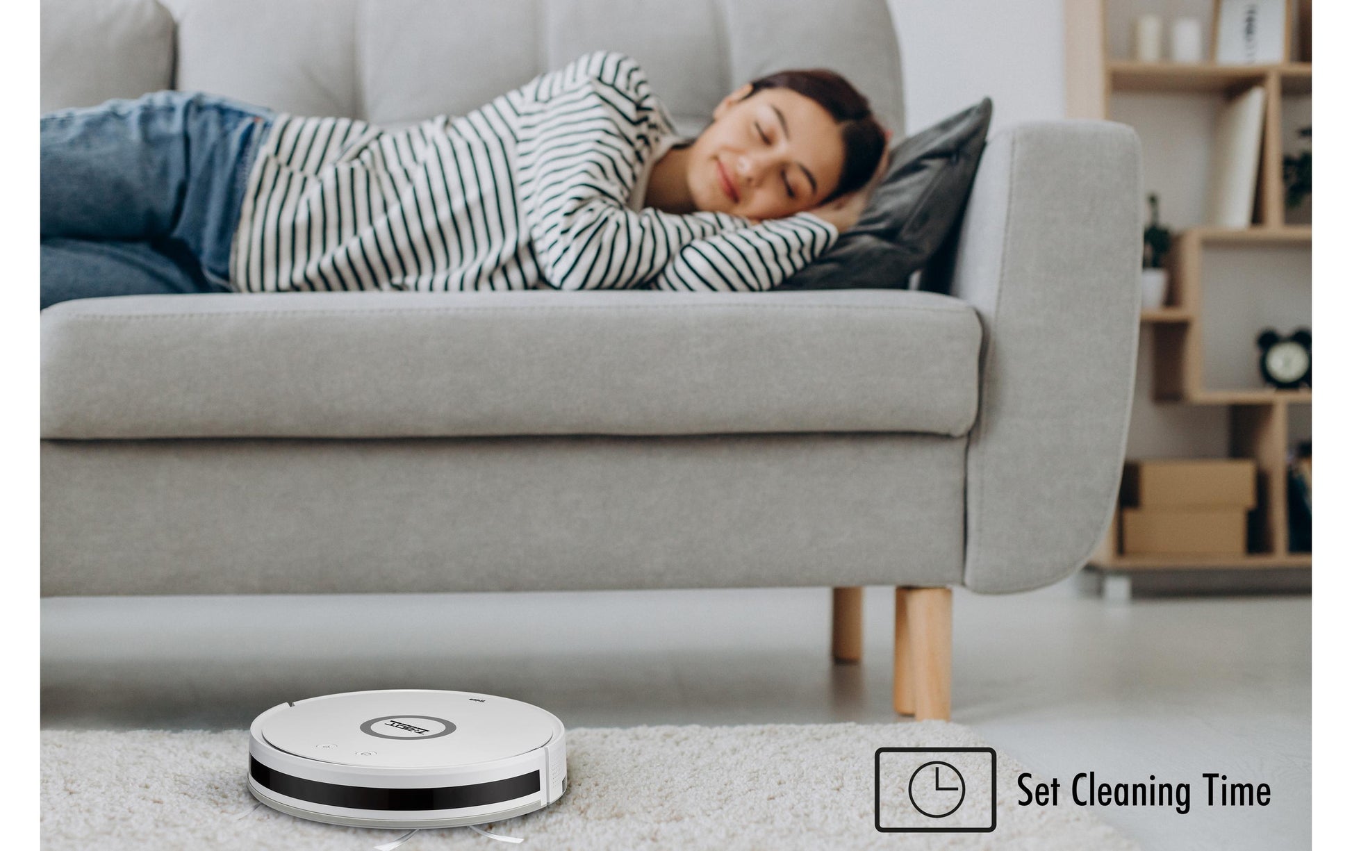 Trisa Saugroboter T-Bot Lite – 1300 Pa, 90 min, Höhe 74 mm