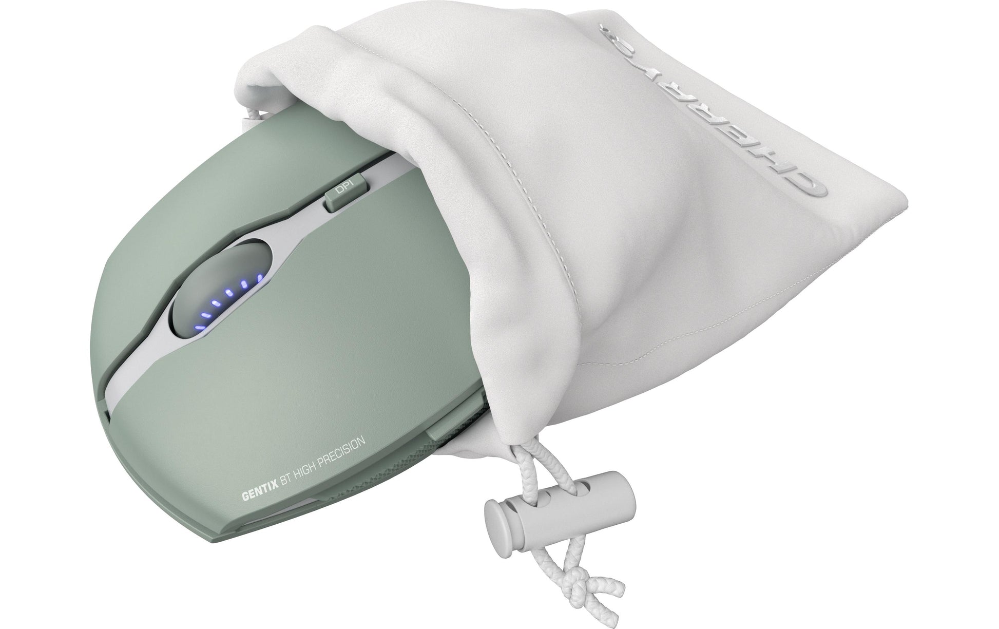 CHERRY Gentix BT – Gaming-Maus – Kabellos (Bluetooth), 2000 DPI, beidhändig, Grün