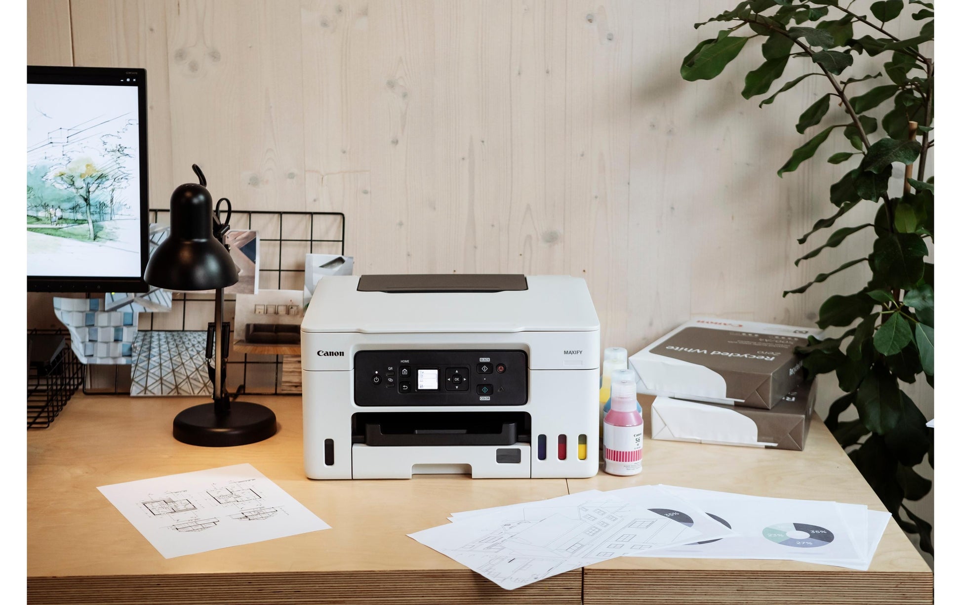 Canon MAXIFY GX3050 – Farbiges Tintenstrahl-MFP A4, 3-in-1 – WLAN – Duplex – 18 S./Min. S/W, 13 S./Min. Farbe