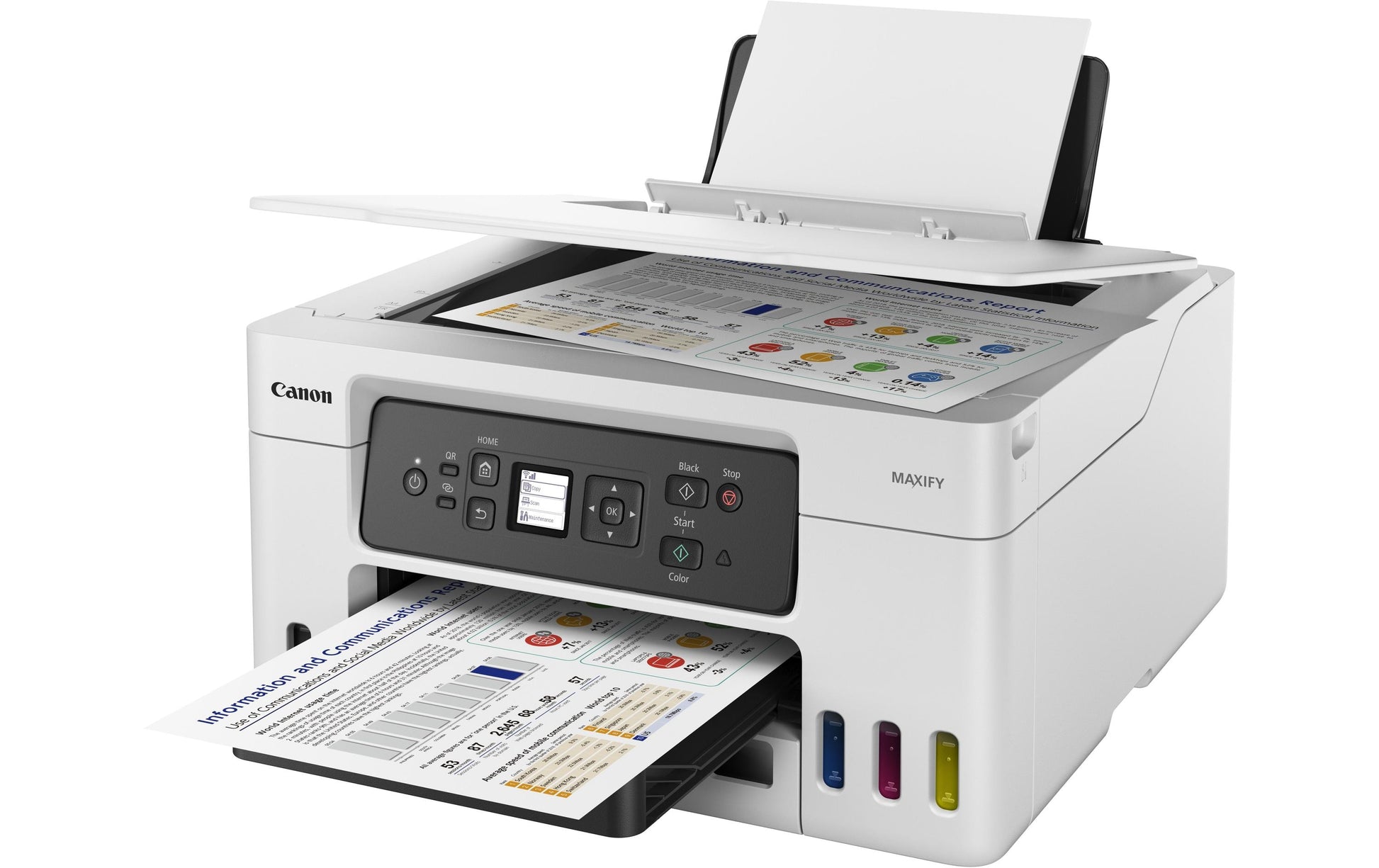 Canon MAXIFY GX3050 – Farbiges Tintenstrahl-MFP A4, 3-in-1 – WLAN – Duplex – 18 S./Min. S/W, 13 S./Min. Farbe