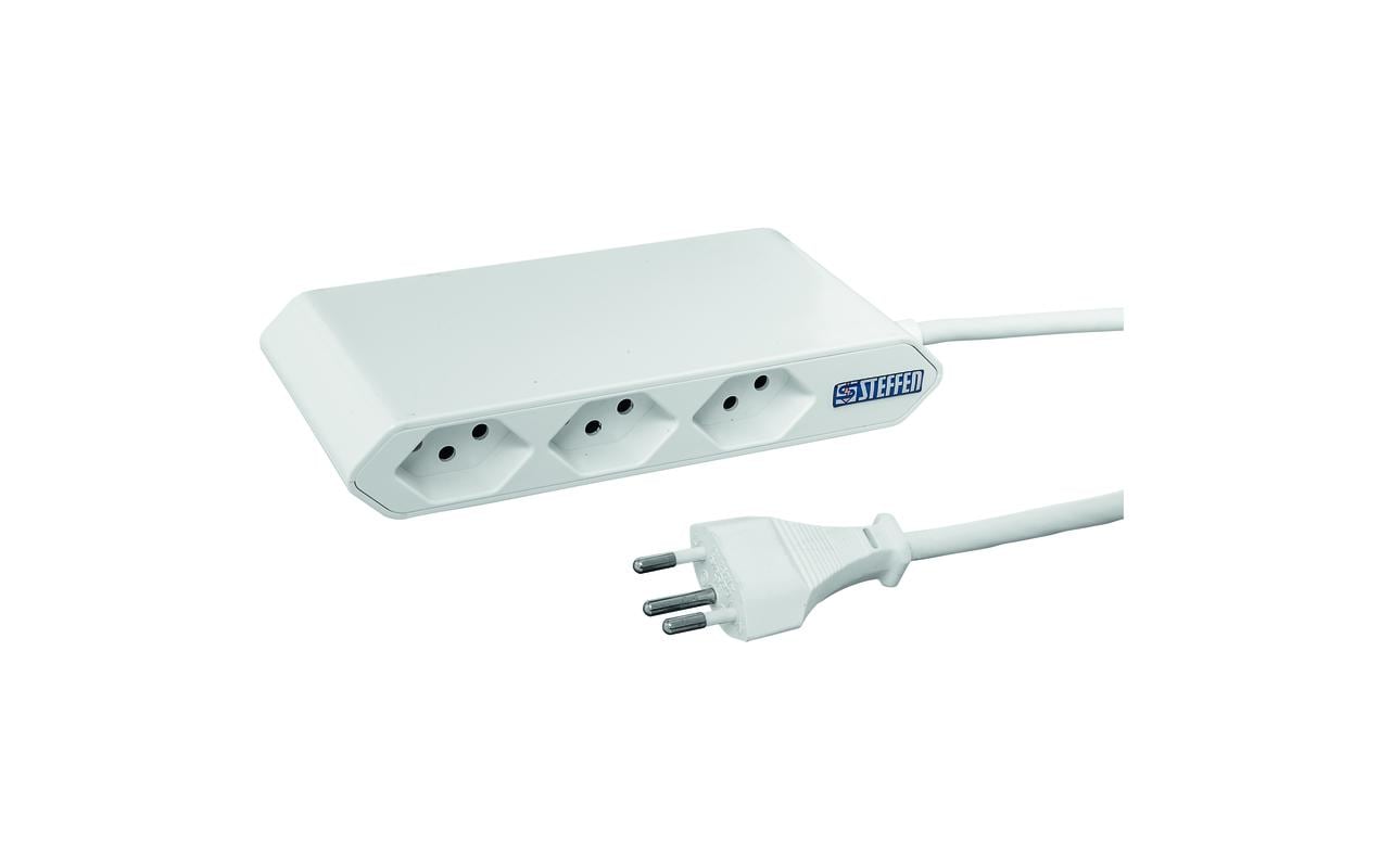 Steffen IQ 200161213 – Steckdosenleiste, 6× T13, ohne Schalter, 1,5 m, Stecker T12, IP20