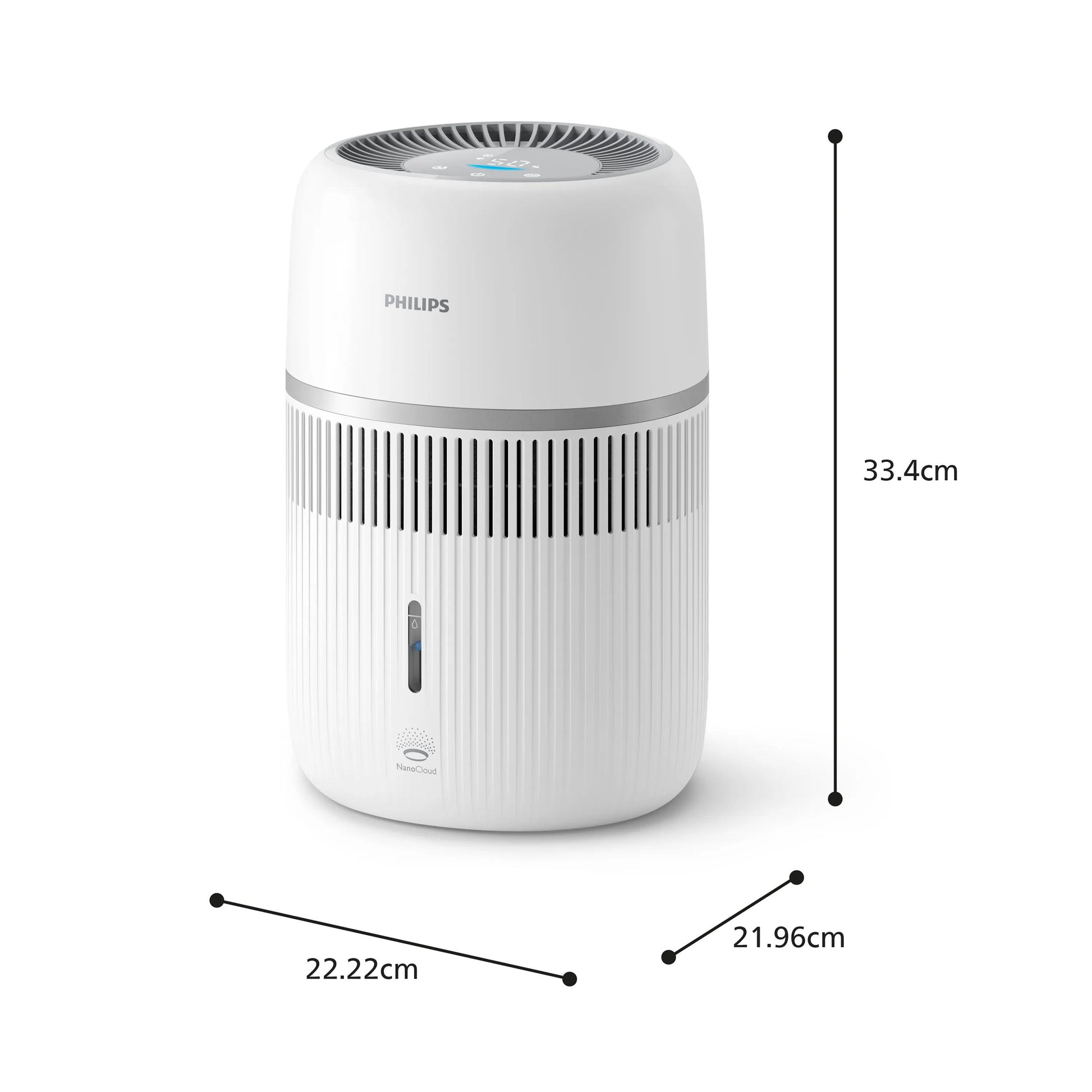 Philips Luftbefeuchter HU4210/04 – Ultraschall, 300 ml/h, 3,5 l Tank, bis 44 m², Hygrostat