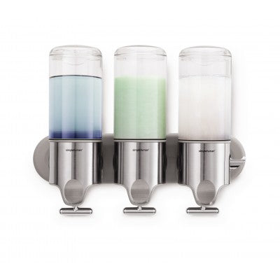simplehuman BT1029 Manueller Seifenspender – Wandmontage – 444 ml, silber, Edelstahl