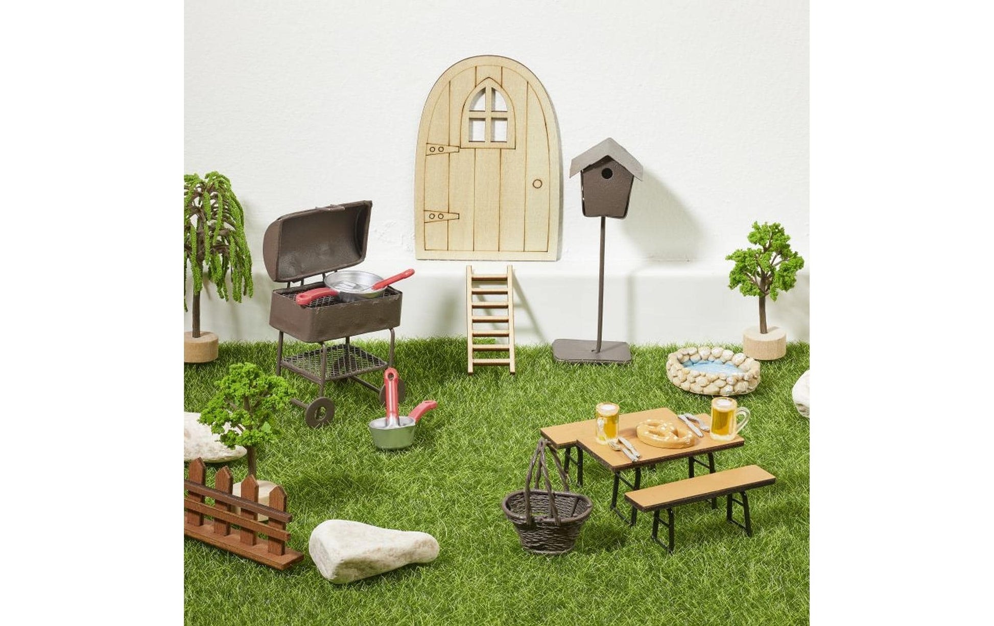 HobbyFun Mini-Utensilien-Körbchen, Metall, Braun, 4 cm, 1 Stk