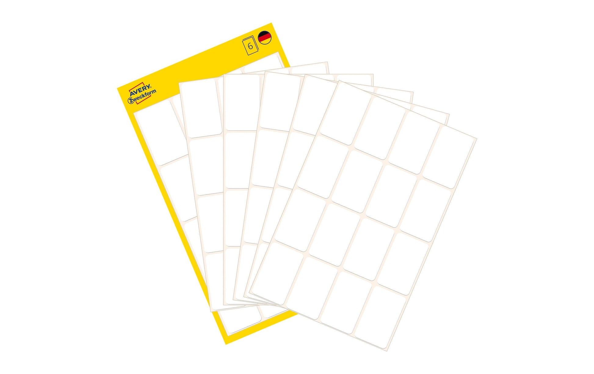 Avery Zweckform Vielzweck-Etiketten – rechteckig 29×18 mm, permanent, weiss, 6 Blatt (96 Stk.)