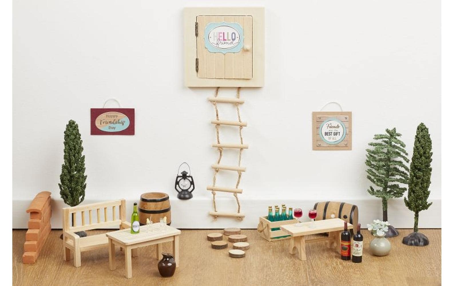 HobbyFun Materialien für Kunst-/Bastelset für Kinder, Mini-Cocktailgläser, 6 mm × 6 mm × 12 mm, Set à 2