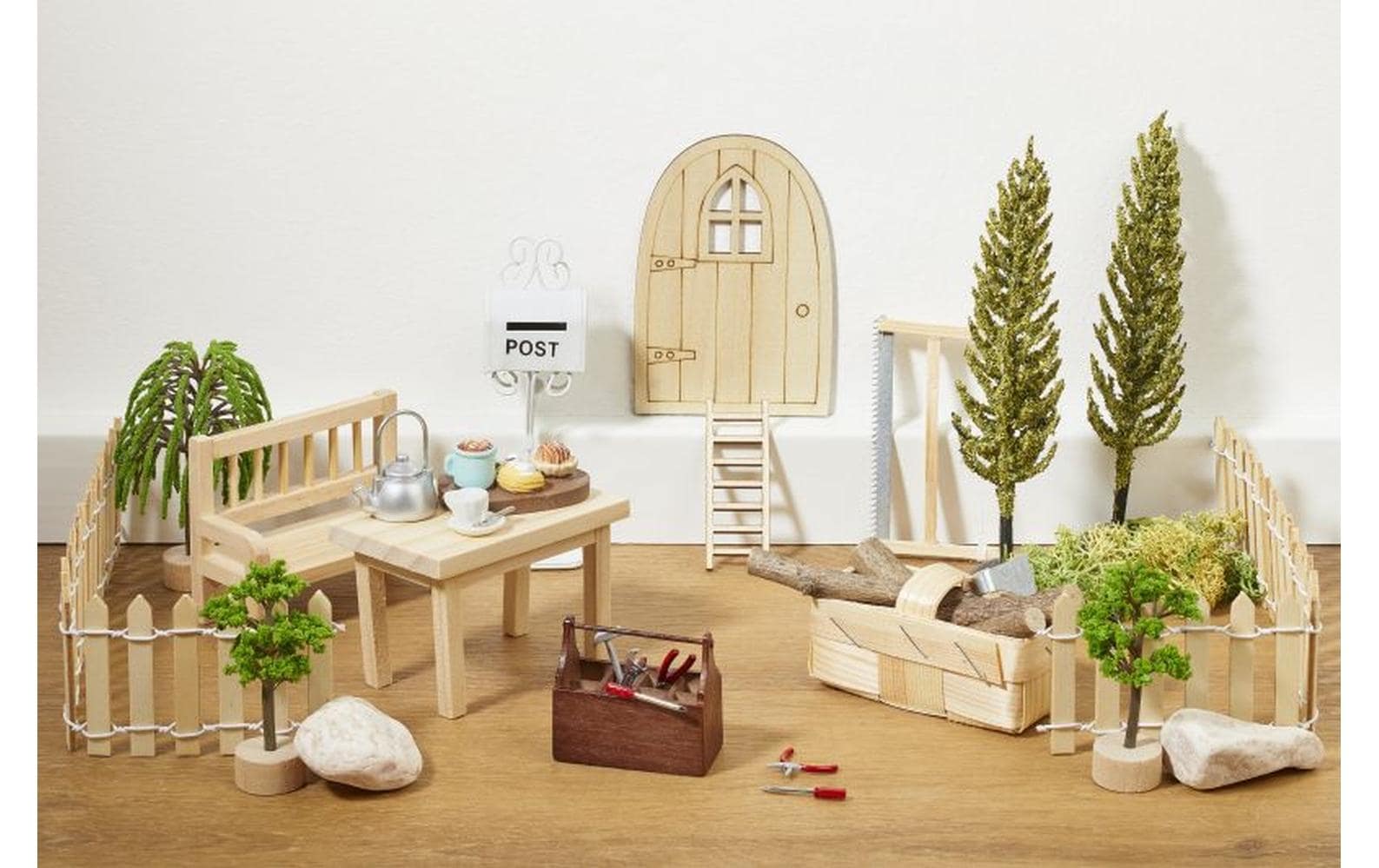 HobbyFun Holzbox, Werkzeug, 4,6 × 2,4 × 4,0 cm