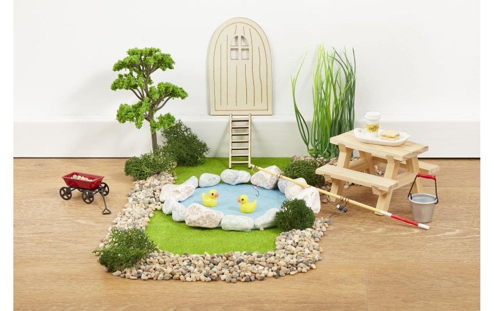 HobbyFun Materialien für Kunst-/Bastelset, Metall, Weiss, Rot, 17 cm, 1 Stk., Fische, 3481092