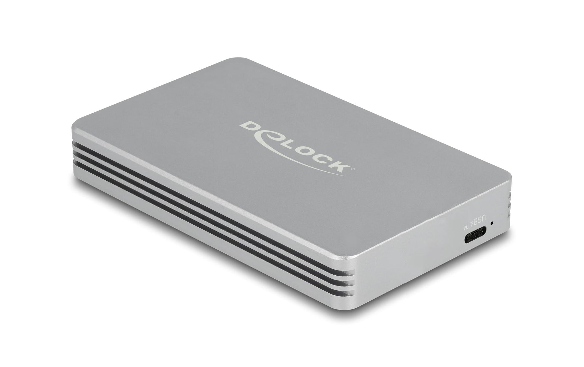 DeLOCK USB4 40 Gbit/s Gehäuse – 1-Bay Desktop SSD-Gehäuse – für M.2 80 mm NVMe
