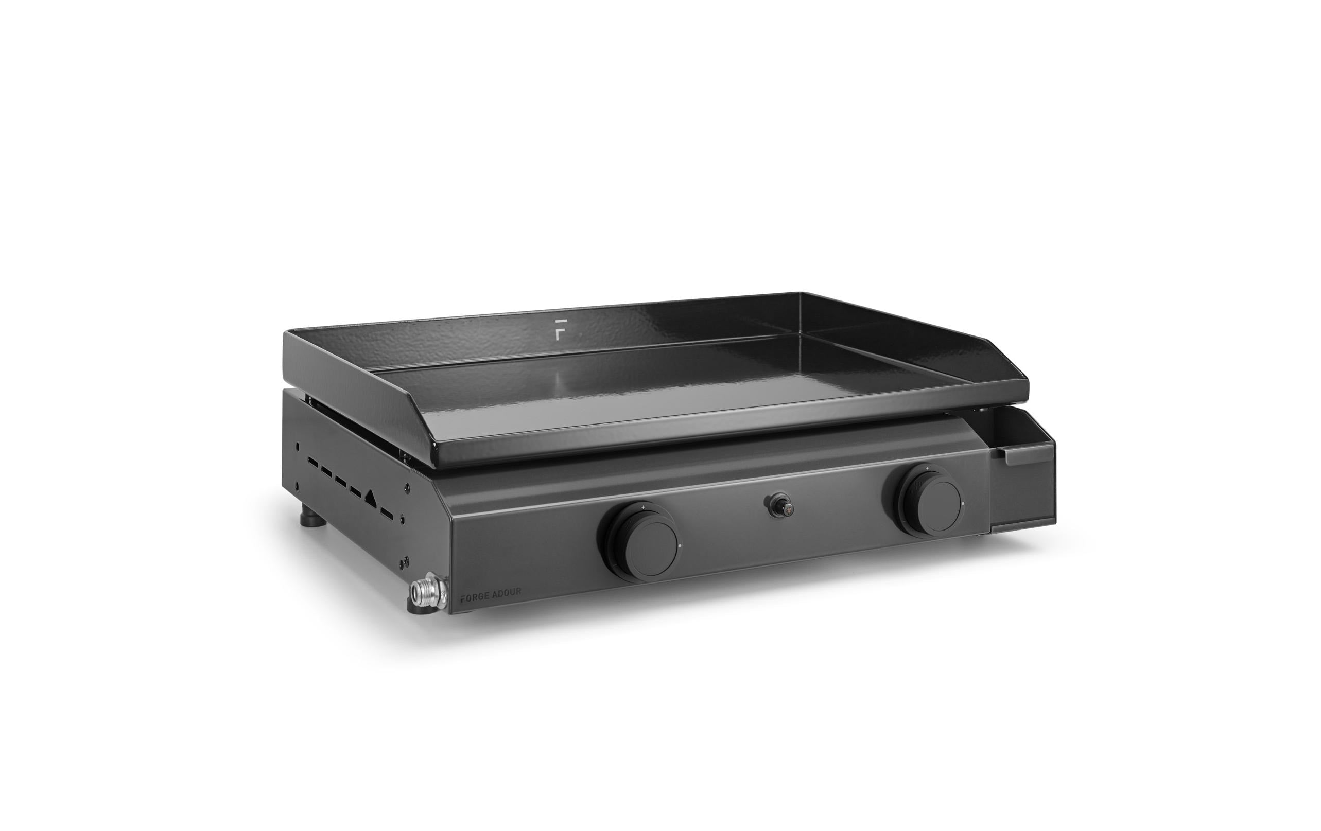 Forge Adour Plancha Base – Gasgrill, 59,5×39,5 cm Grillfläche, 2× Brenner – Schwarz