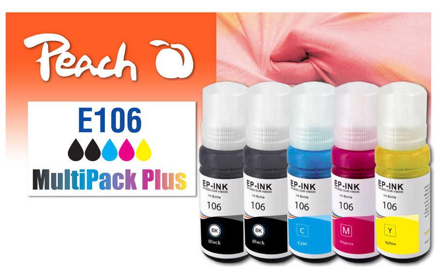 Peach Tintenpatronen-Multipack, Schwarz/Cyan/Magenta/Gelb (Kompatibel) – für Epson ET-7700/ET-7750…