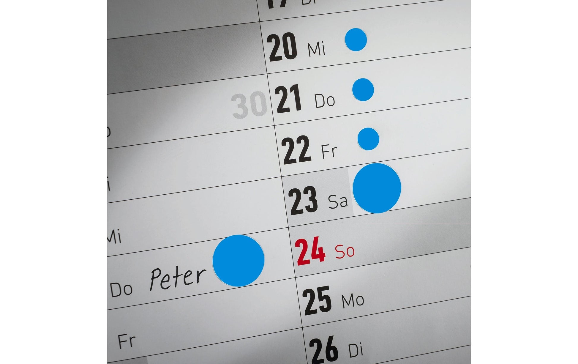 Avery Zweckform Klebepunkte – Ø 8 mm, wiederablösbar, blau, 4 Blatt (416 Stk.)