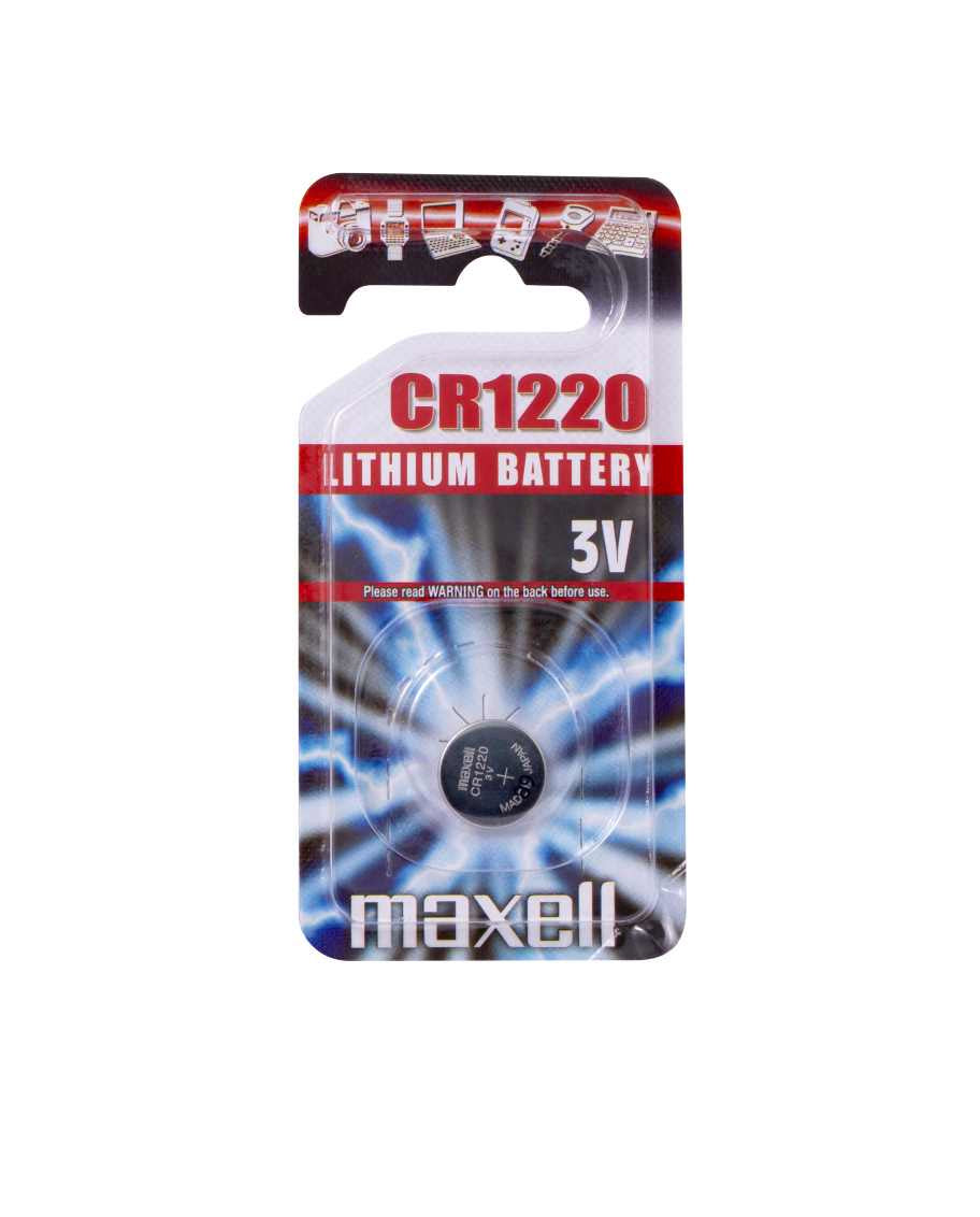 Maxell Knopfzelle CR1220, Lithium-Mangandioxid, 3 V – 1 Stk.