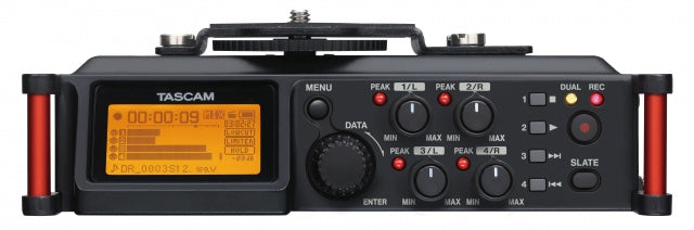 Tascam Mehrspur-Recorder DR-70D – 169 × 55,2 × 106,5 mm – für DSLR-Kameras