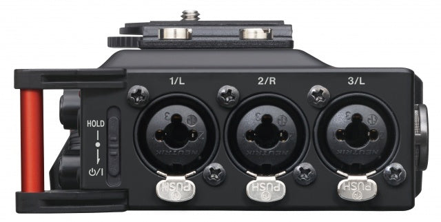 Tascam Mehrspur-Recorder DR-70D – 169 × 55,2 × 106,5 mm – für DSLR-Kameras
