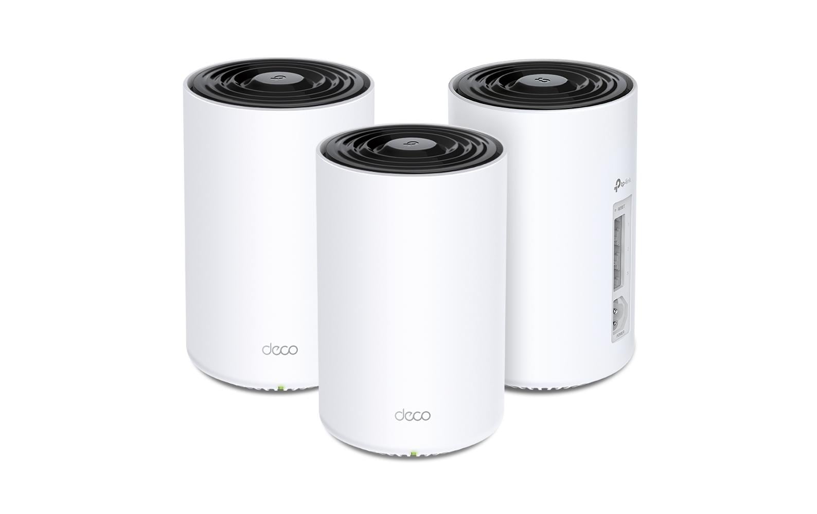 TP-Link Deco PX50 (3er-Pack) – WLAN-Router – Wi-Fi 6 Dual-Band (2,4/5 GHz), 2,4 Gbit/s, 3×GbE