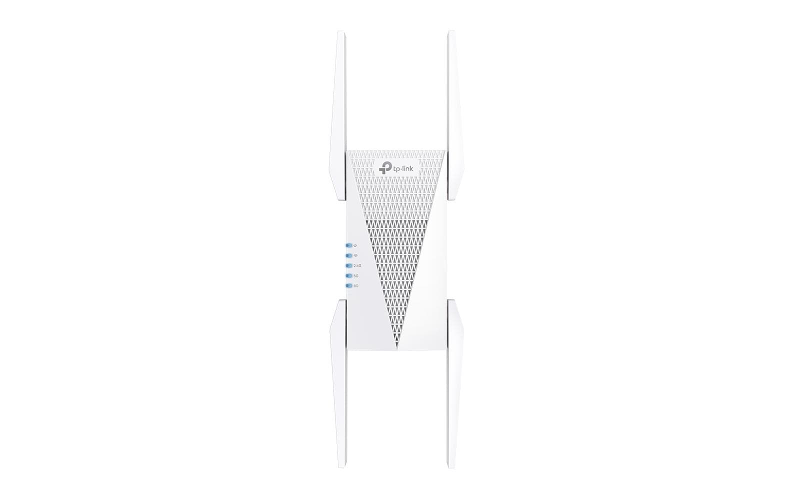 TP-Link RE815XE – WLAN-Repeater, Wi-Fi 6E, Tri-Band (2,4/5/6 GHz), 2402 Mbit/s, 1× GbE, Weiss