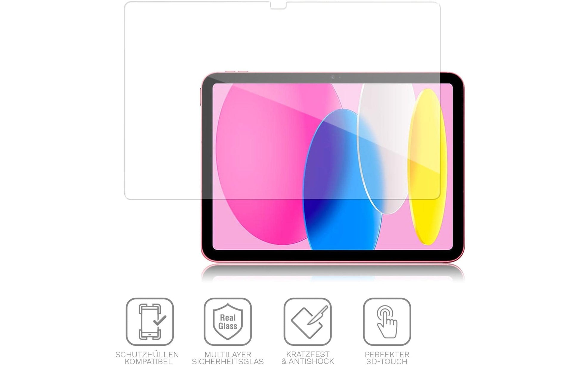 4smarts Panzerglas für iPad 10,9" (10. Gen.) – 10H, fettabweisend