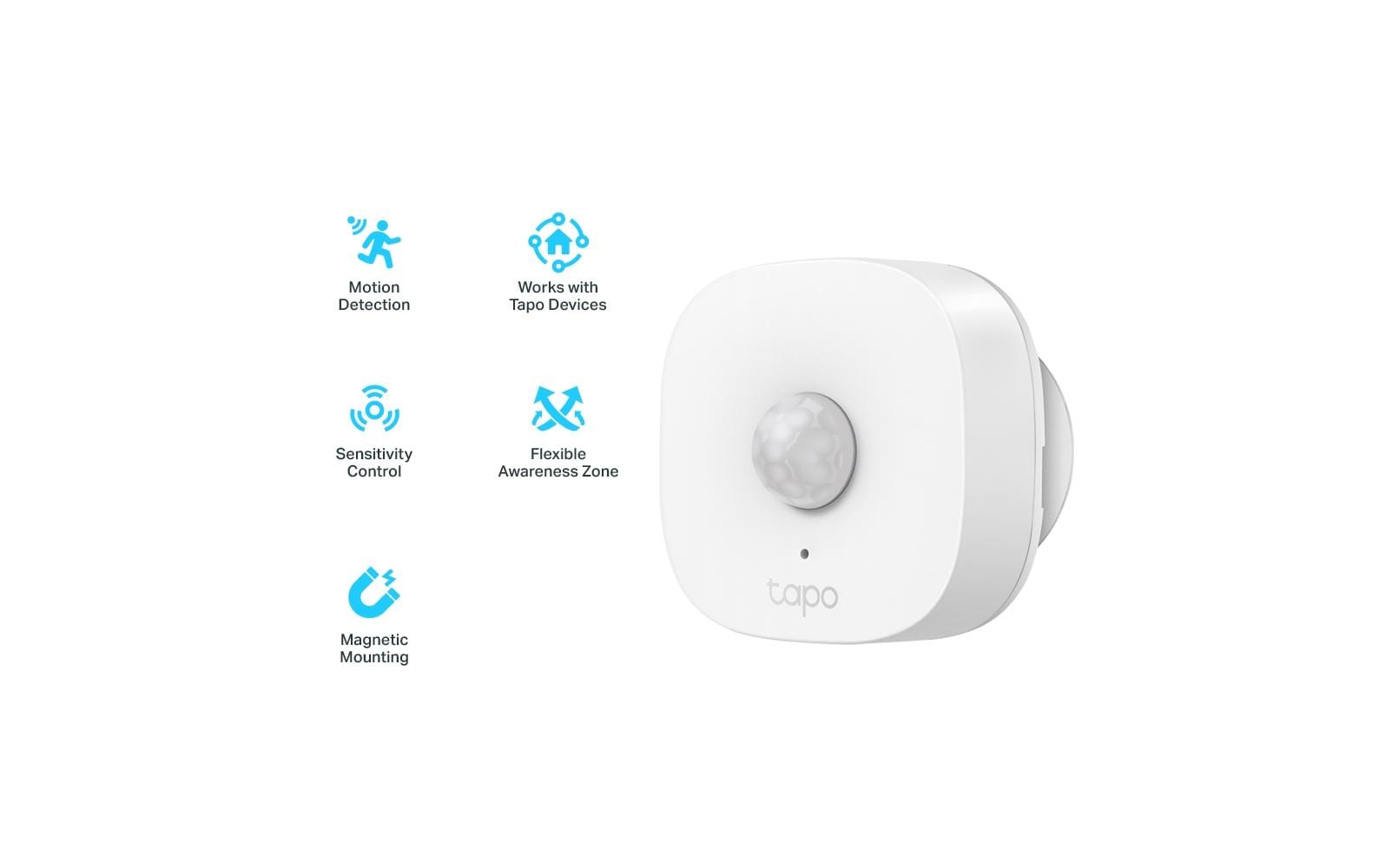 TP-Link Tapo – Bewegungsmelder (PIR), Funk, 120°, 7 m