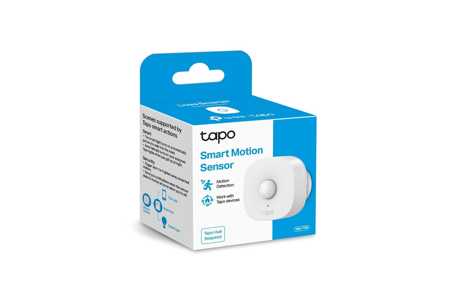 TP-Link Tapo – Bewegungsmelder (PIR), Funk, 120°, 7 m
