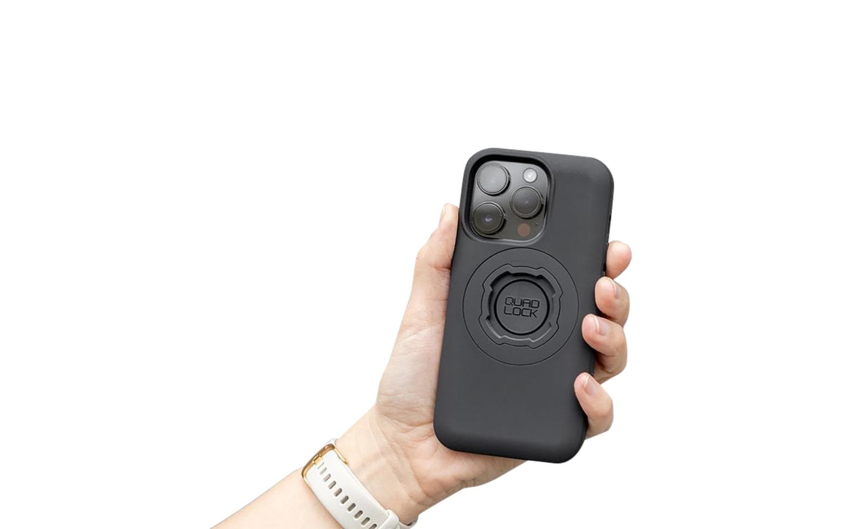 Quad Lock MAG Case – Backcover – für Apple iPhone 13 Pro, Mikrofaser+PC+TPU, schwarz, kabelloses Laden