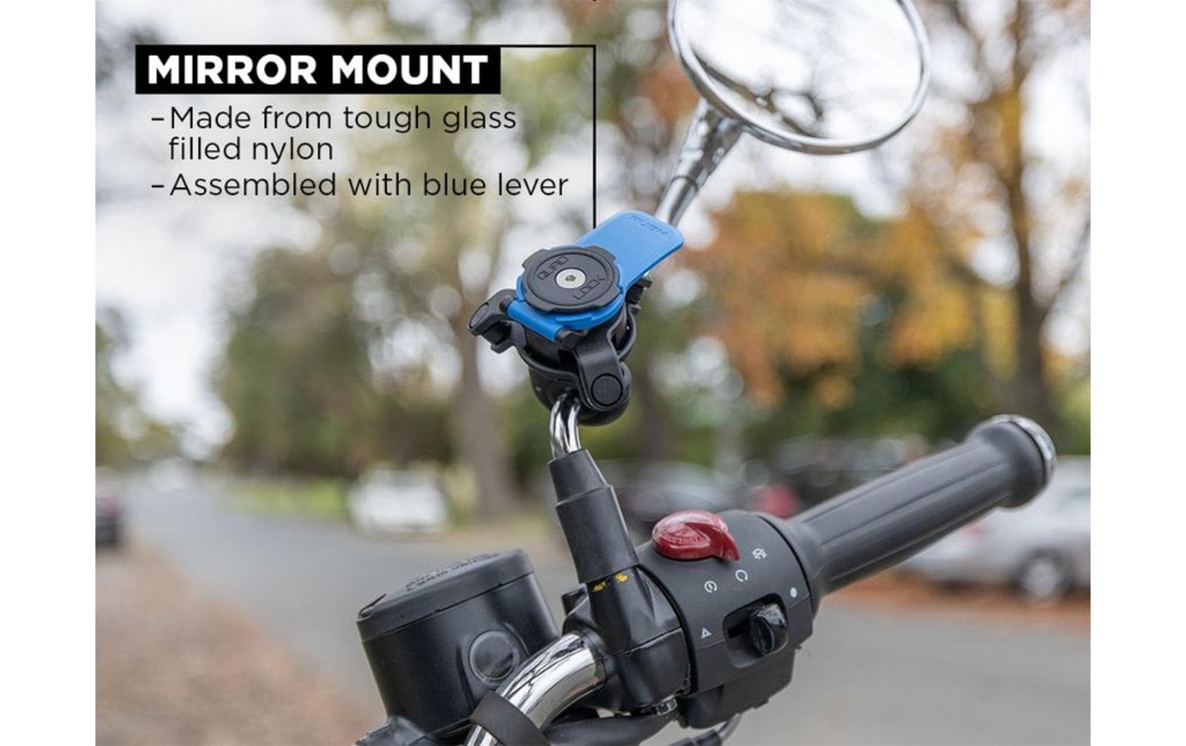 Quad Lock Mirror Mount – Fahrrad-Halterung – für iPhone SE (2. Gen.) – Schwarz