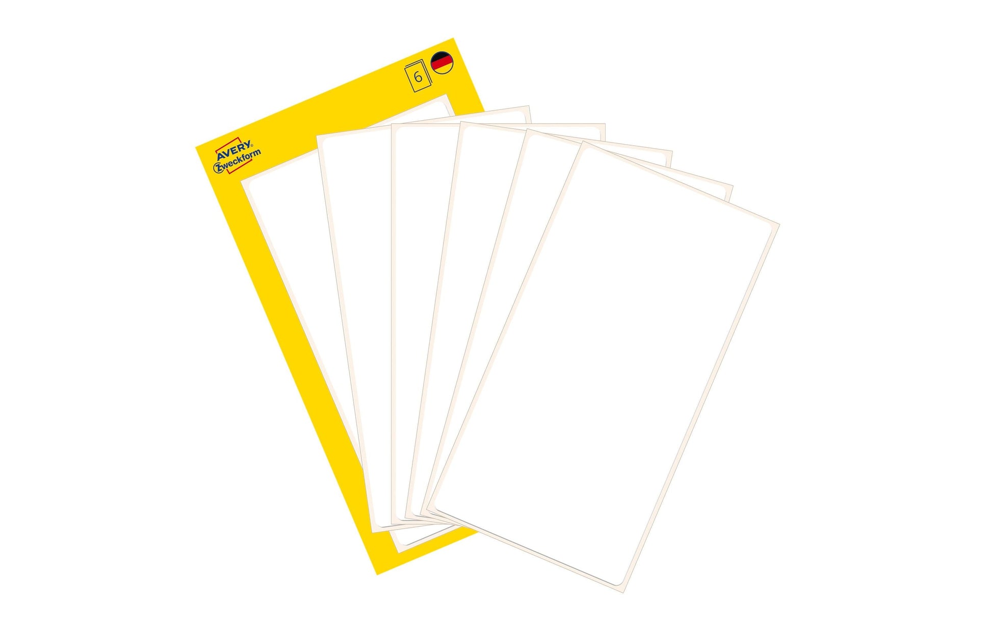 Avery Zweckform Haftetiketten – rechteckig 98 × 51 mm, permanent, weiss, A4, 6 Blatt (6 Stk.)