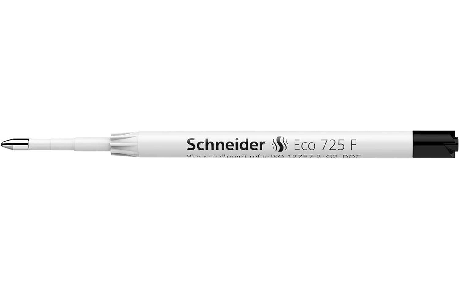 Schneider AG Schneider Kugelschreiber-Mine Eco 725 – Schwarz, F, 10 Stk.