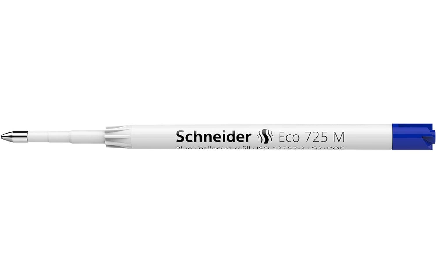 Schneider AG Schneider Eco 725 Kugelschreiber-Mine – Blau, Mittel, Format G2, 10er-Pack
