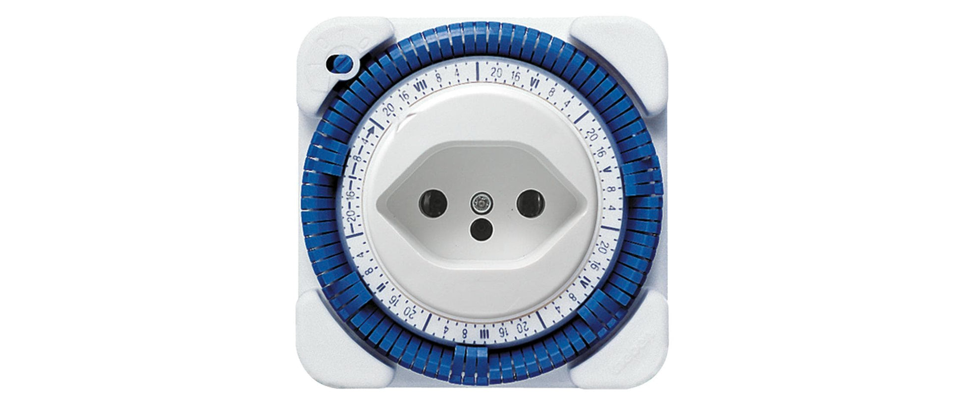 Theben-hts Theben Zeitschaltuhr – mechanisch, Wochen-Timer, IP20, Steckdose, Grau