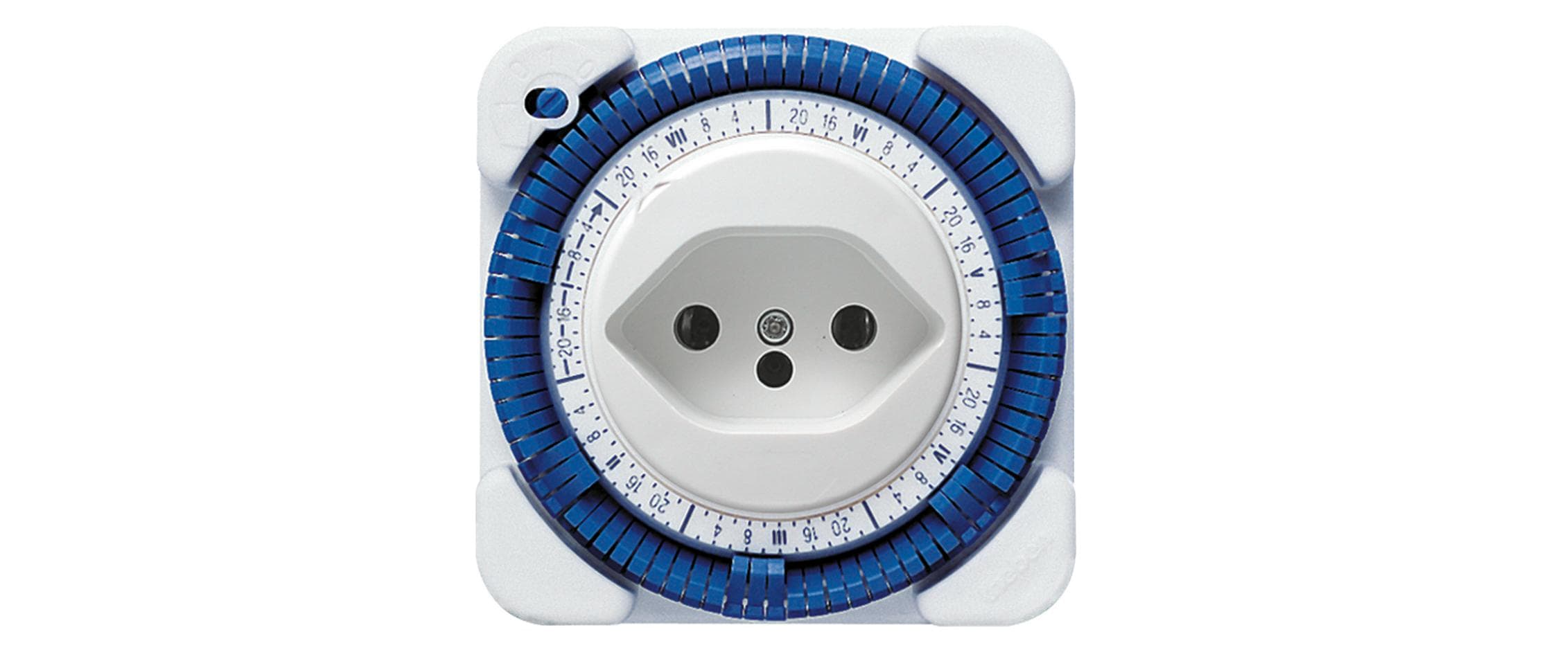 Theben-hts Theben Zeitschaltuhr – mechanisch, Wochen-Timer, IP20, Steckdose, Grau