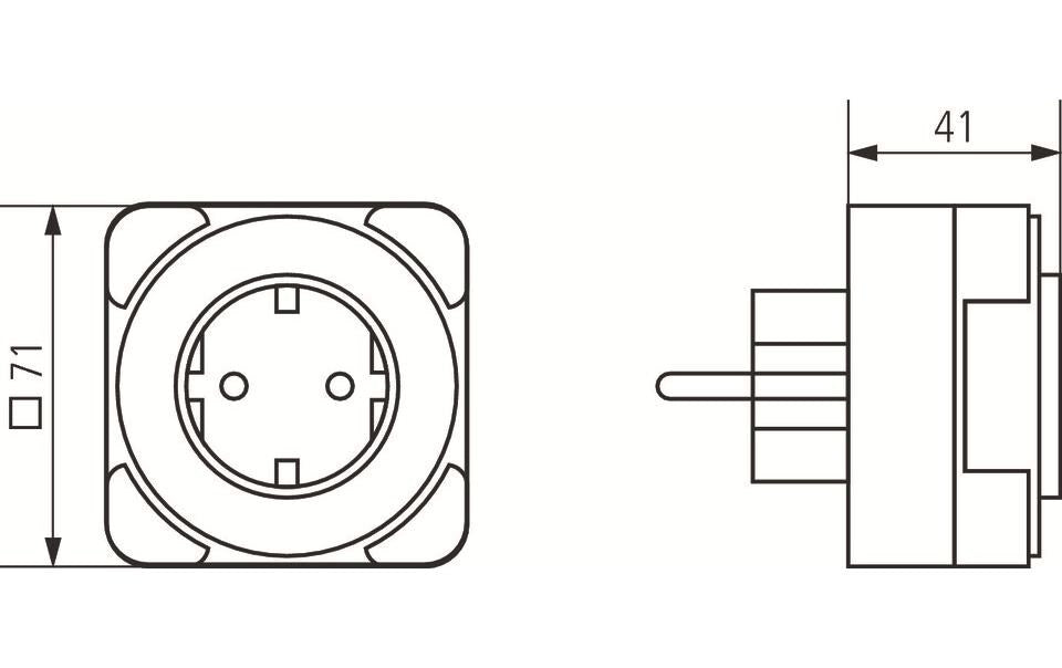 Theben-hts Theben Zeitschaltuhr – mechanisch, Wochen-Timer, IP20, Steckdose, Grau