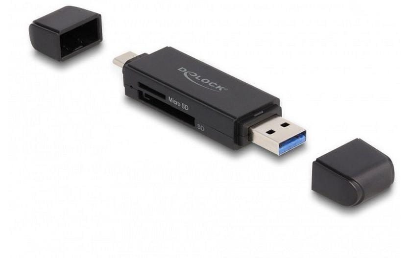 DeLOCK 91004 Kartenleser – SD, microSD – USB‑A/USB‑C 3.2 Gen 1 – 5 Gbit/s