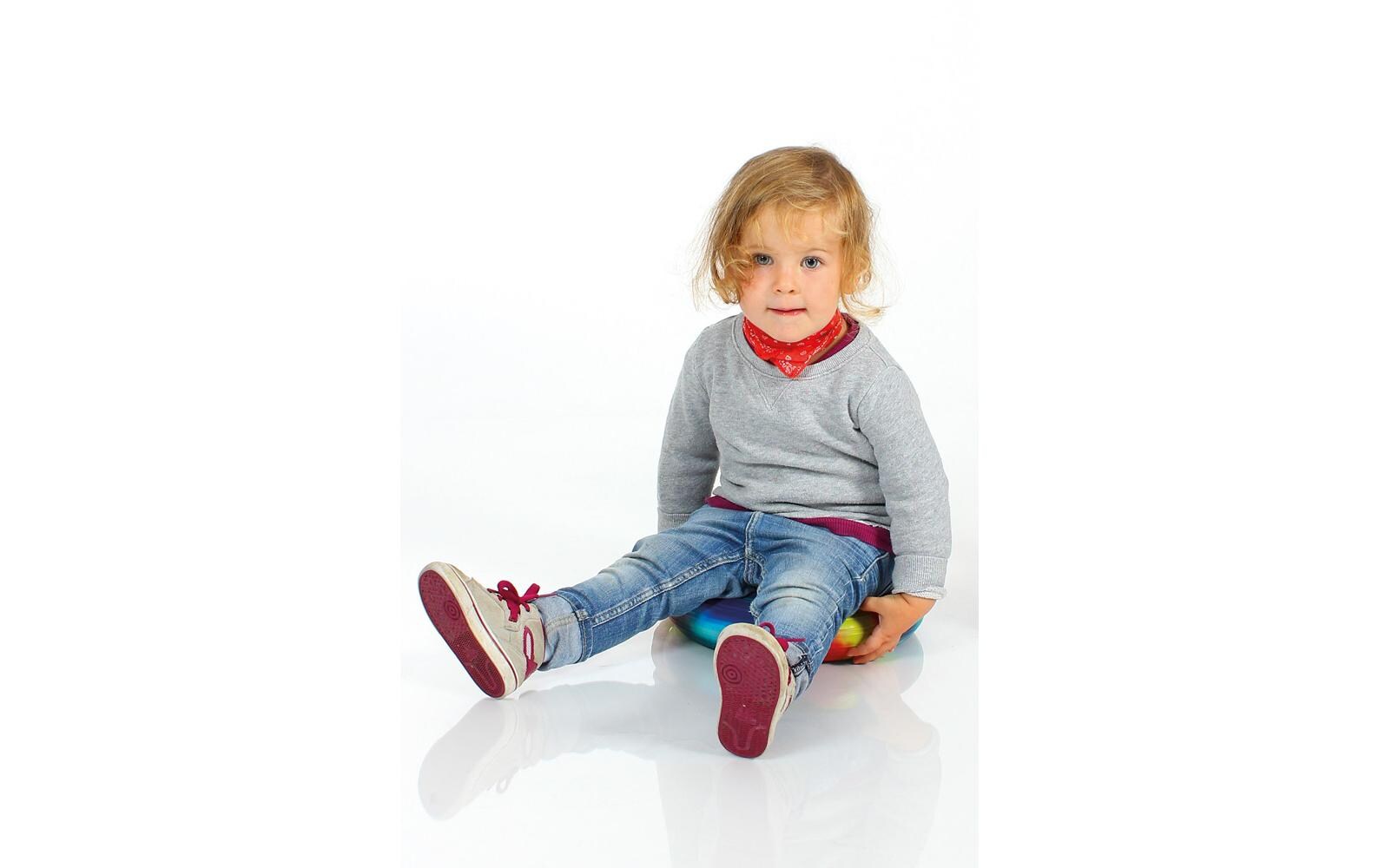 TOGU Balancekissen – Durchmesser 35 cm, Luft, rund, Handpumpe, türkis, für Stuhl
