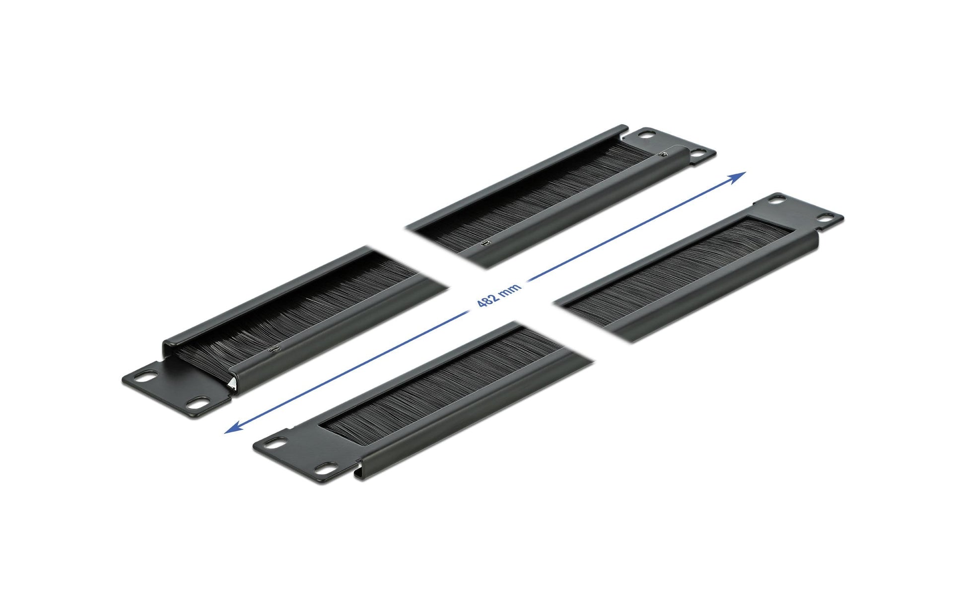DeLOCK Rangierpanel 19", 1U, Montageset, Metall – schwarz