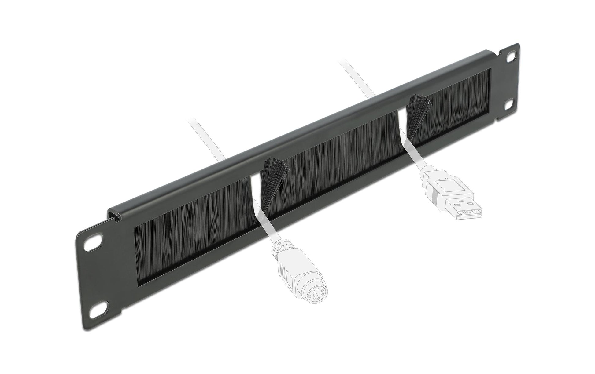 DeLOCK Rangierpanel 19", 1U, Montageset, Metall – schwarz