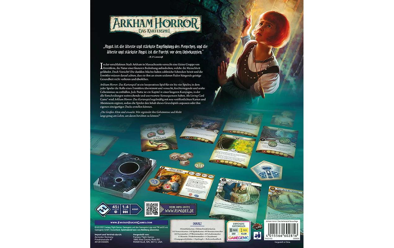 Fantasy Flight Games Arkham Horror: Das Kartenspiel Grundspiel – Kartenspiel, 1–4 Spieler, ab 14 Jahren, 45 Min