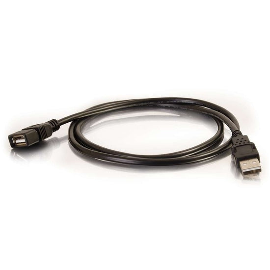 C2G USB-A Verlängerungskabel (Stecker auf Buchse) – USB 2.0 (480 Mbit/s) – 3 m – Schwarz