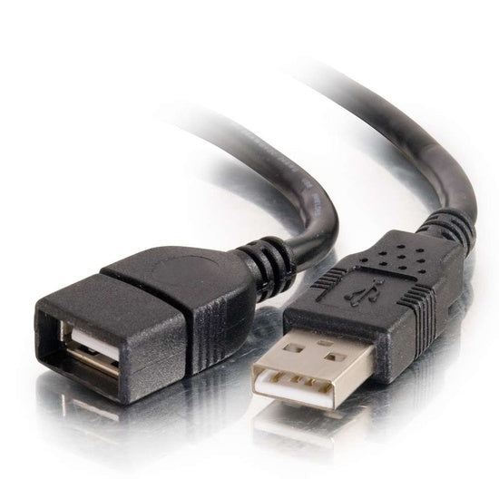 C2G USB-A Verlängerungskabel (Stecker auf Buchse) – USB 2.0 (480 Mbit/s) – 3 m – Schwarz
